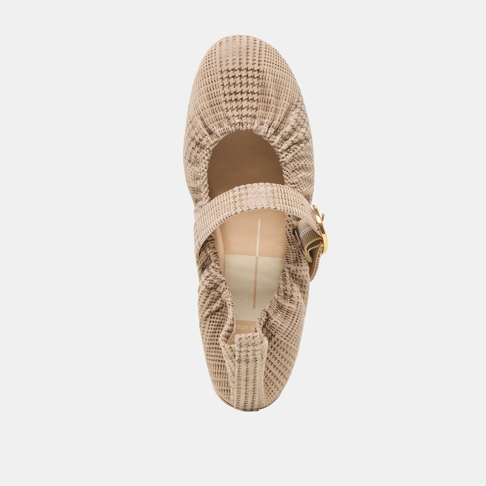 Caely Herringbone Printed Suede Ballet Flats | Dolce Vita Women