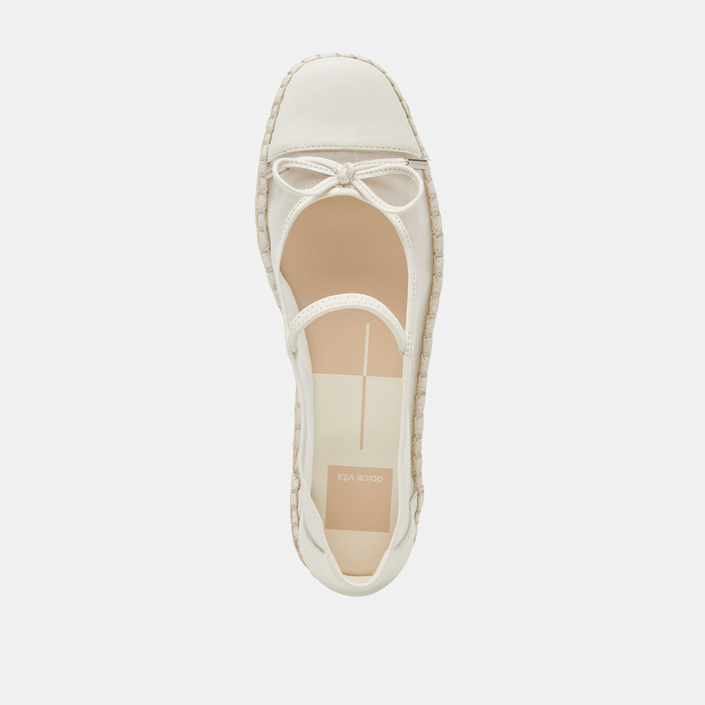 CAMBRE BALLET FLATS WHITE MESH | Women Dolce Vita