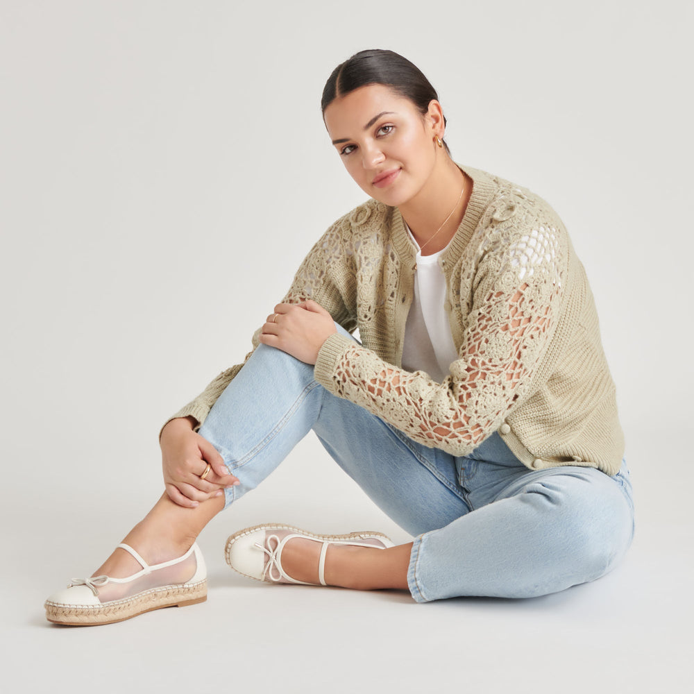CAMBRE BALLET FLATS WHITE MESH | Women Dolce Vita