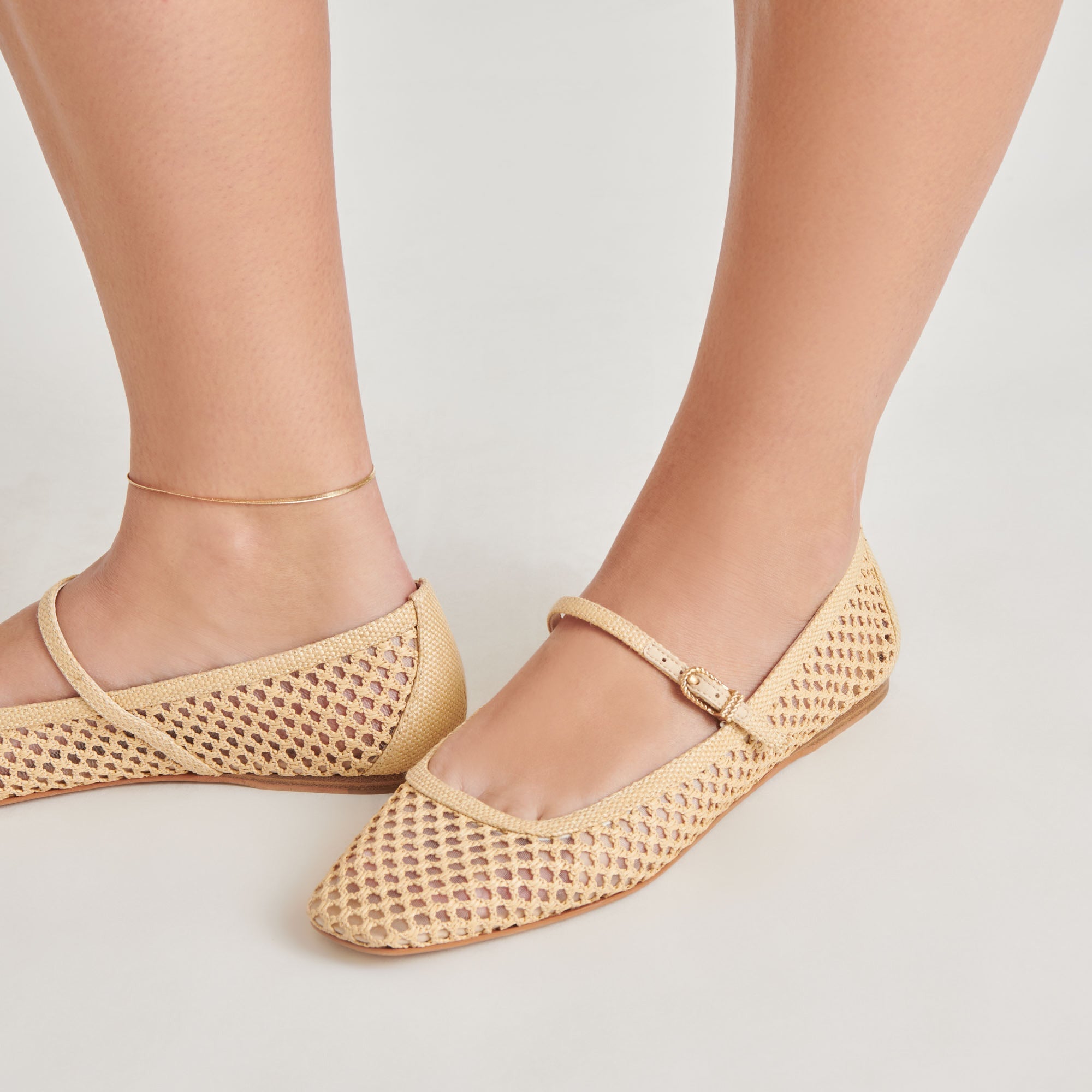 Reyes Lt Natural Woven Raffia Ballet Flats | Dolce Vita Women