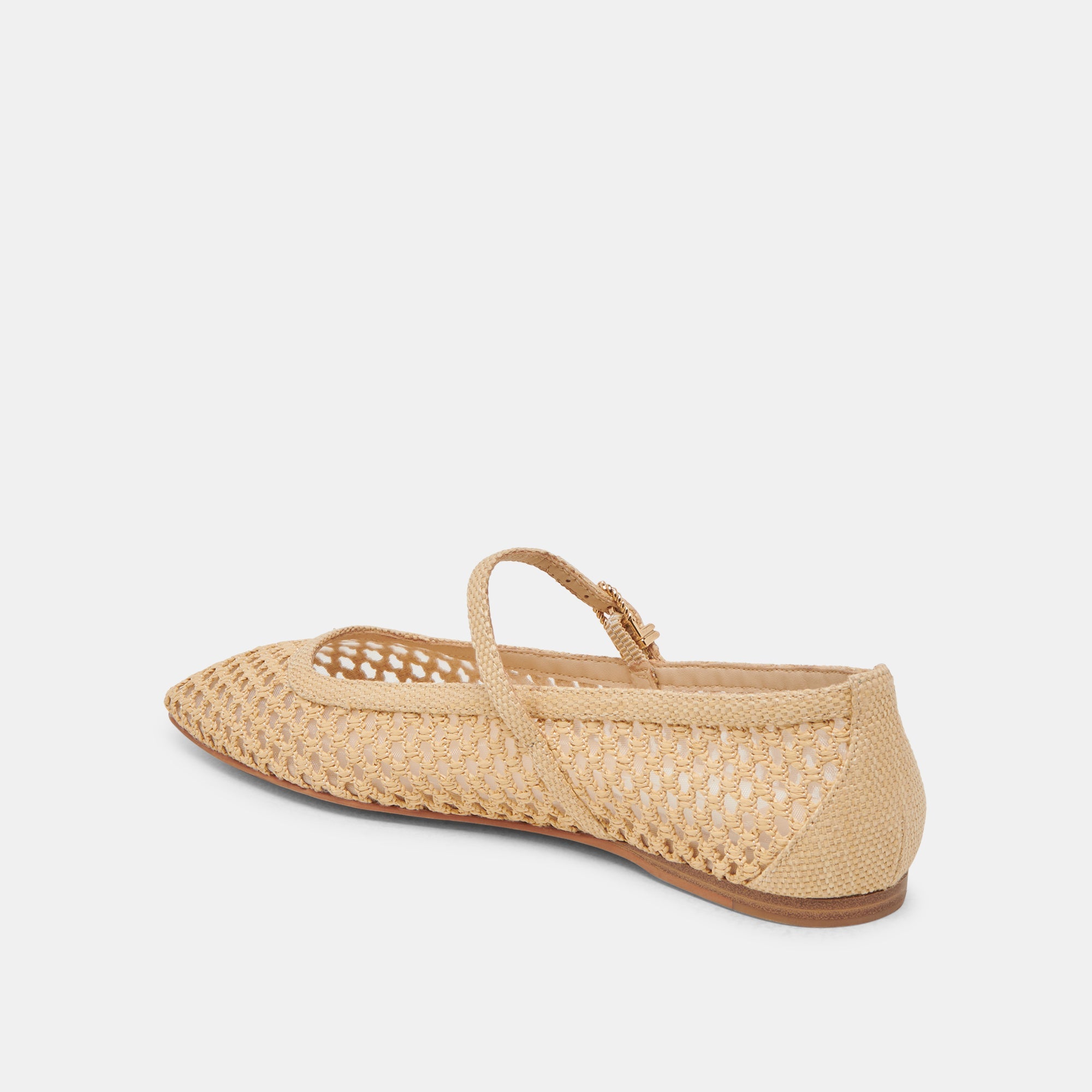 Reyes Lt Natural Woven Raffia Ballet Flats | Dolce Vita Women