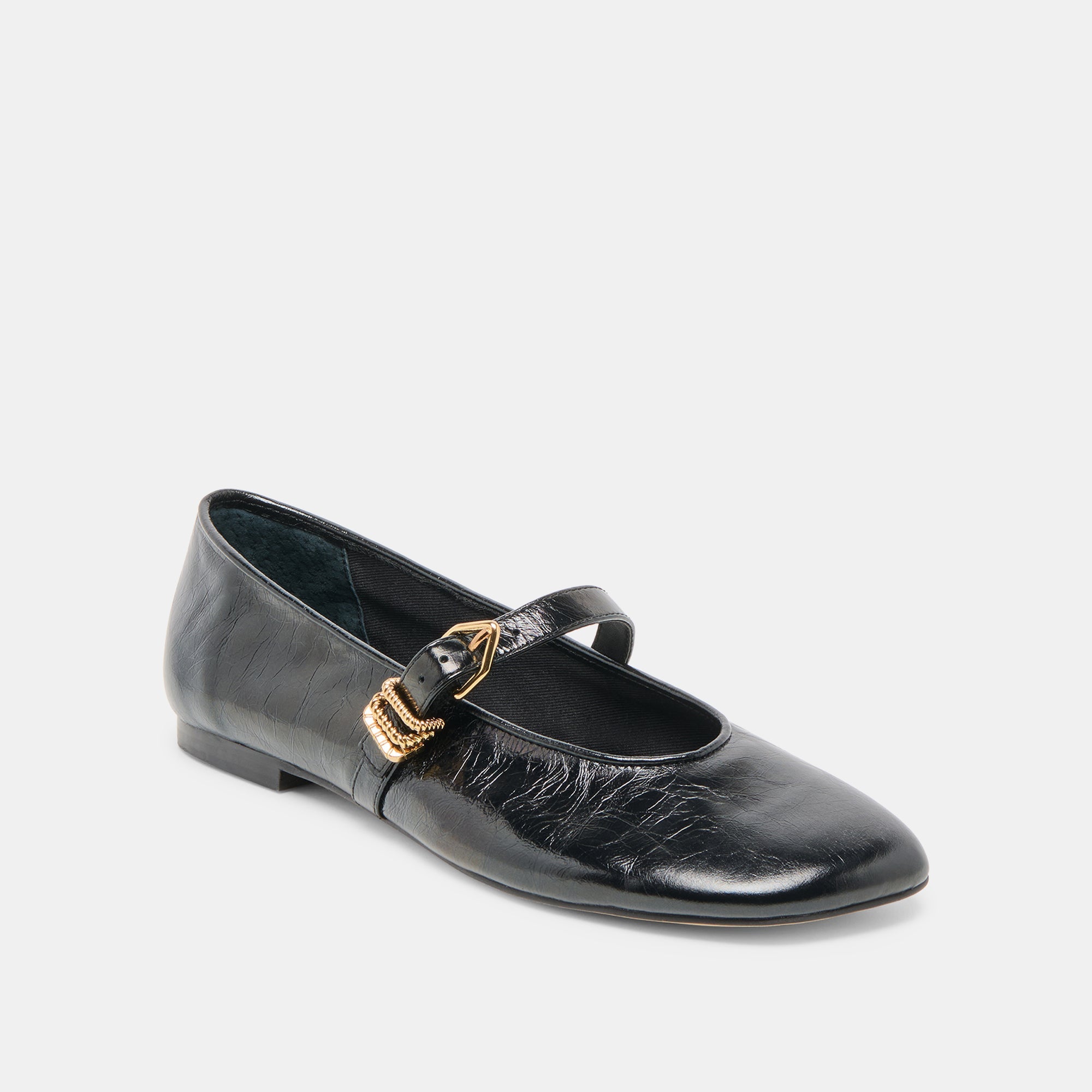 Alizza Midnight Crinkle Patent Ballet Flats | Dolce Vita Women