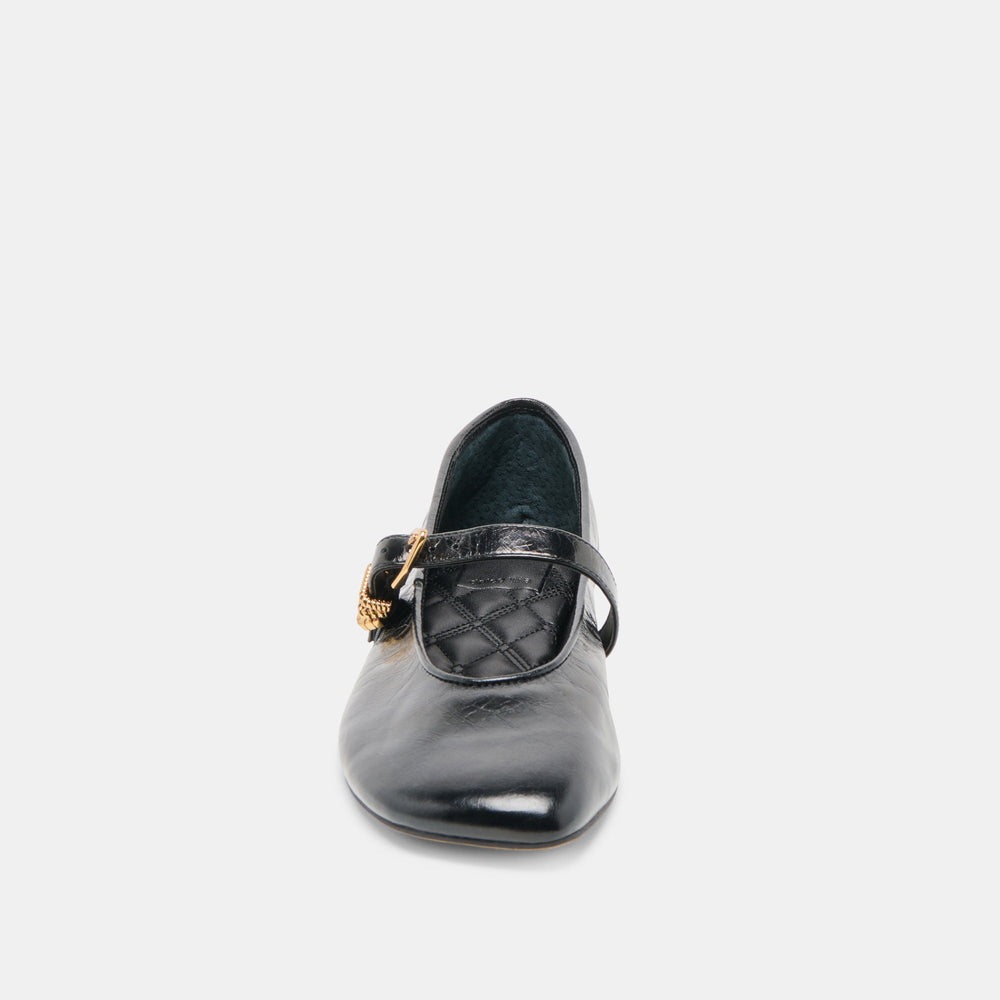 Alizza Midnight Crinkle Patent Ballet Flats | Dolce Vita Women