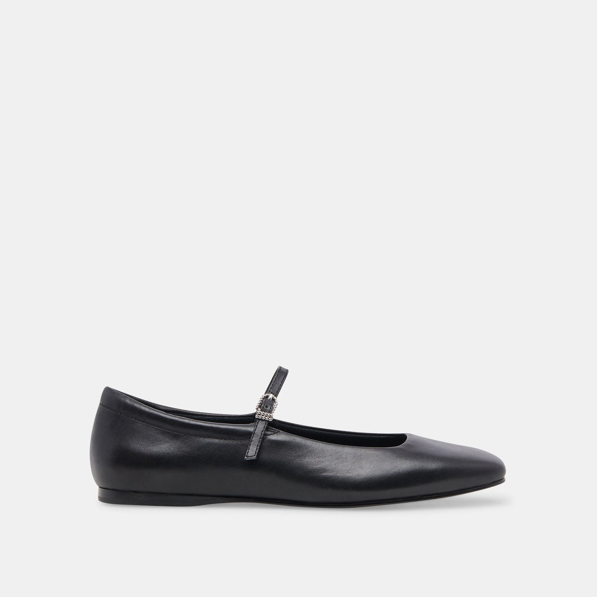 Reyes Wide Ballet Flats Black Leather | Dolce Vita Women