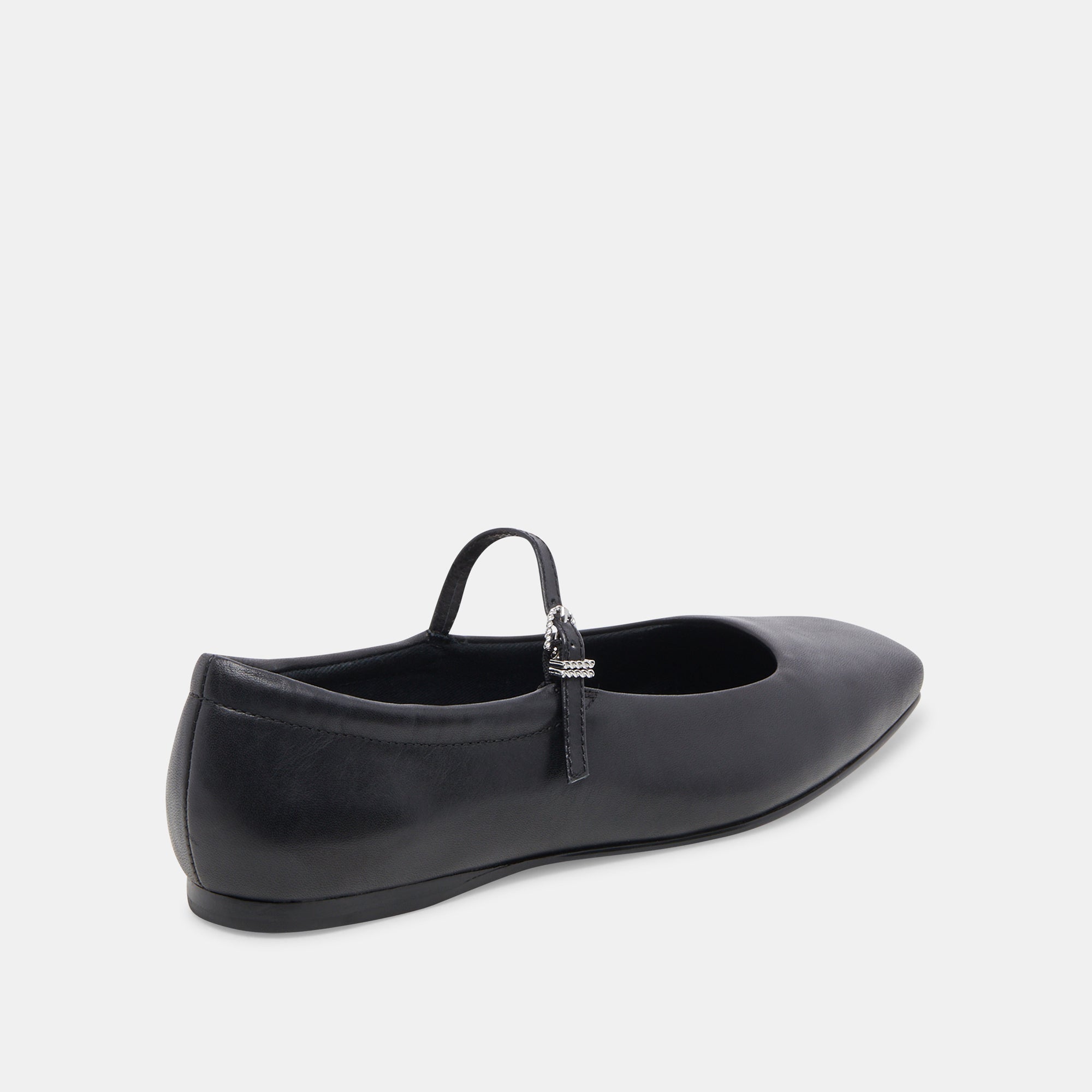 Reyes Wide Ballet Flats Black Leather | Dolce Vita Women