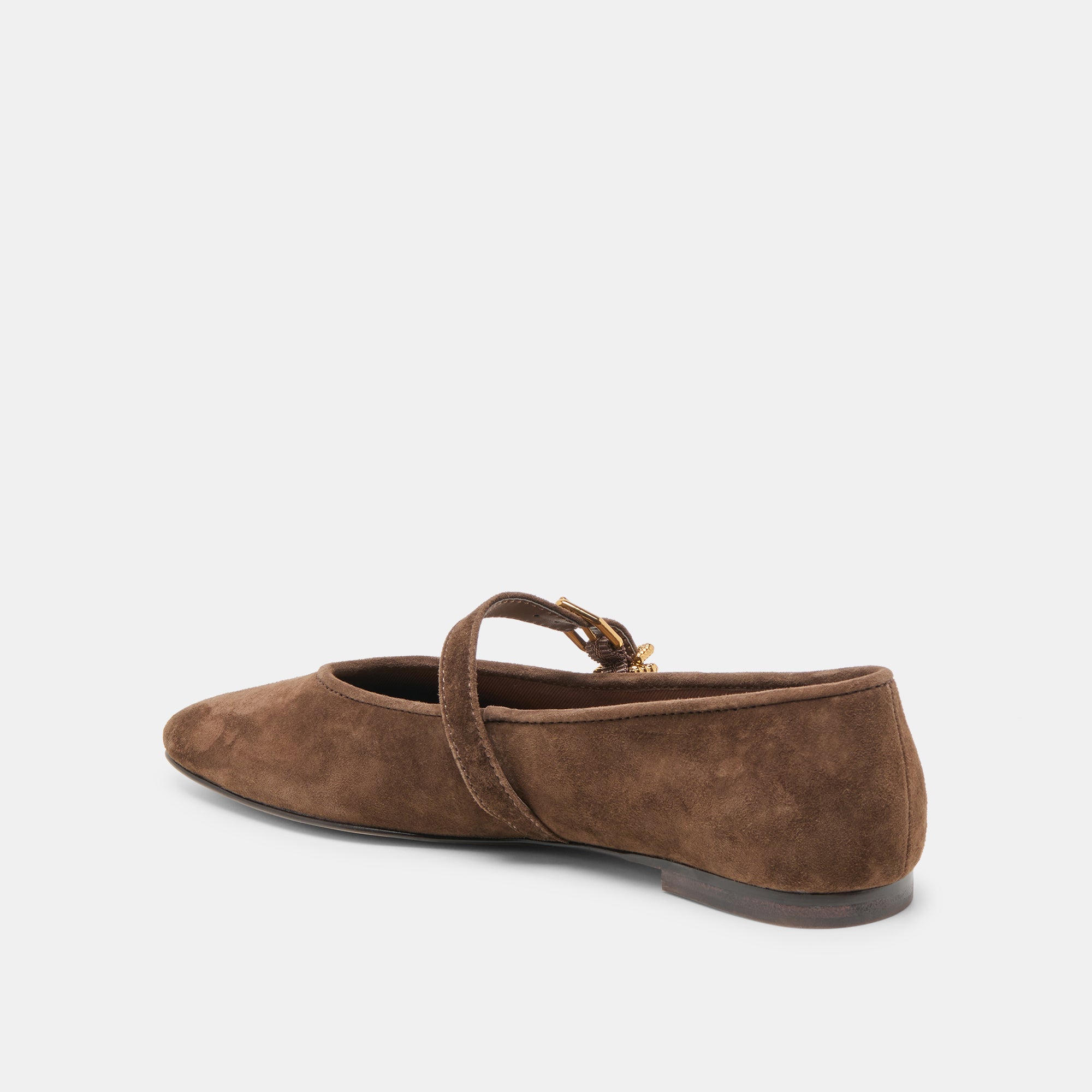 Alizza Dk Brown Suede Ballet Flats | Women Dolce Vita