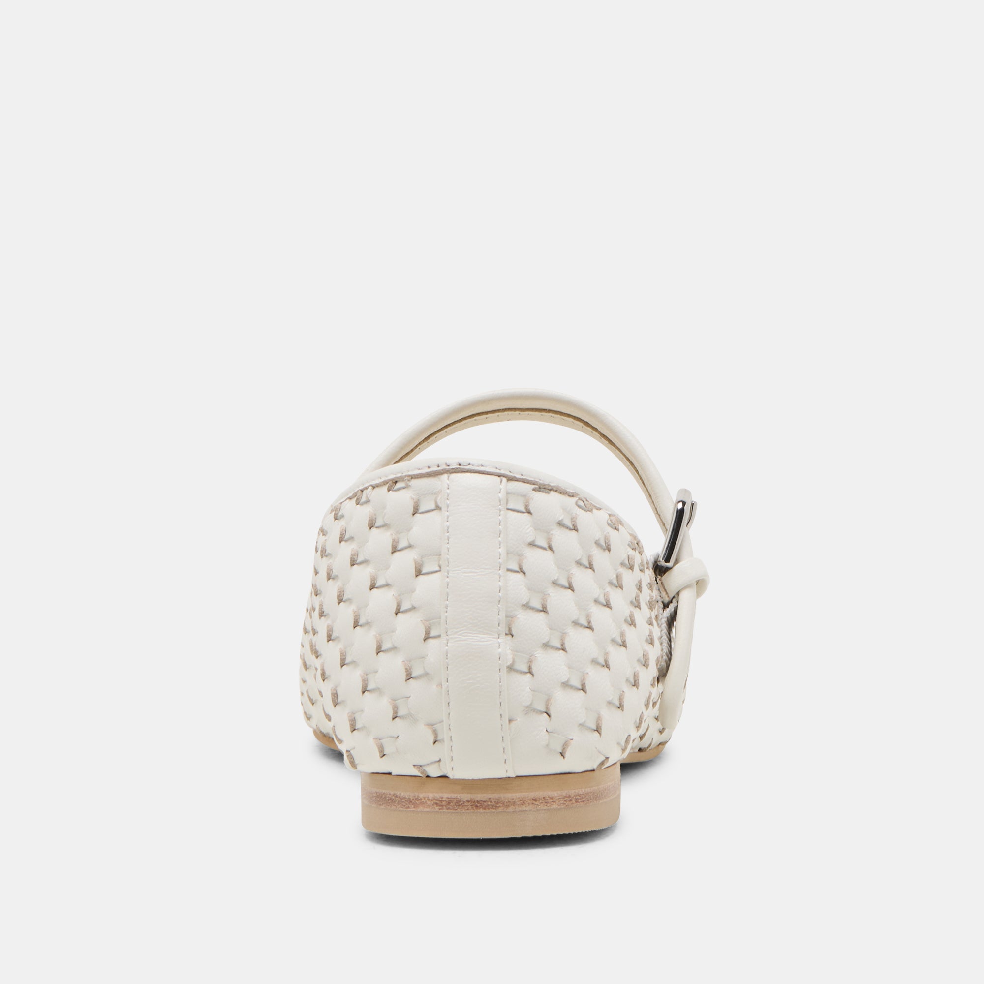 Roslyn True White Woven Leather Ballet Flats | Women Dolce Vita