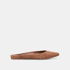Eila Dk Brown Suede Flats | Women Dolce Vita