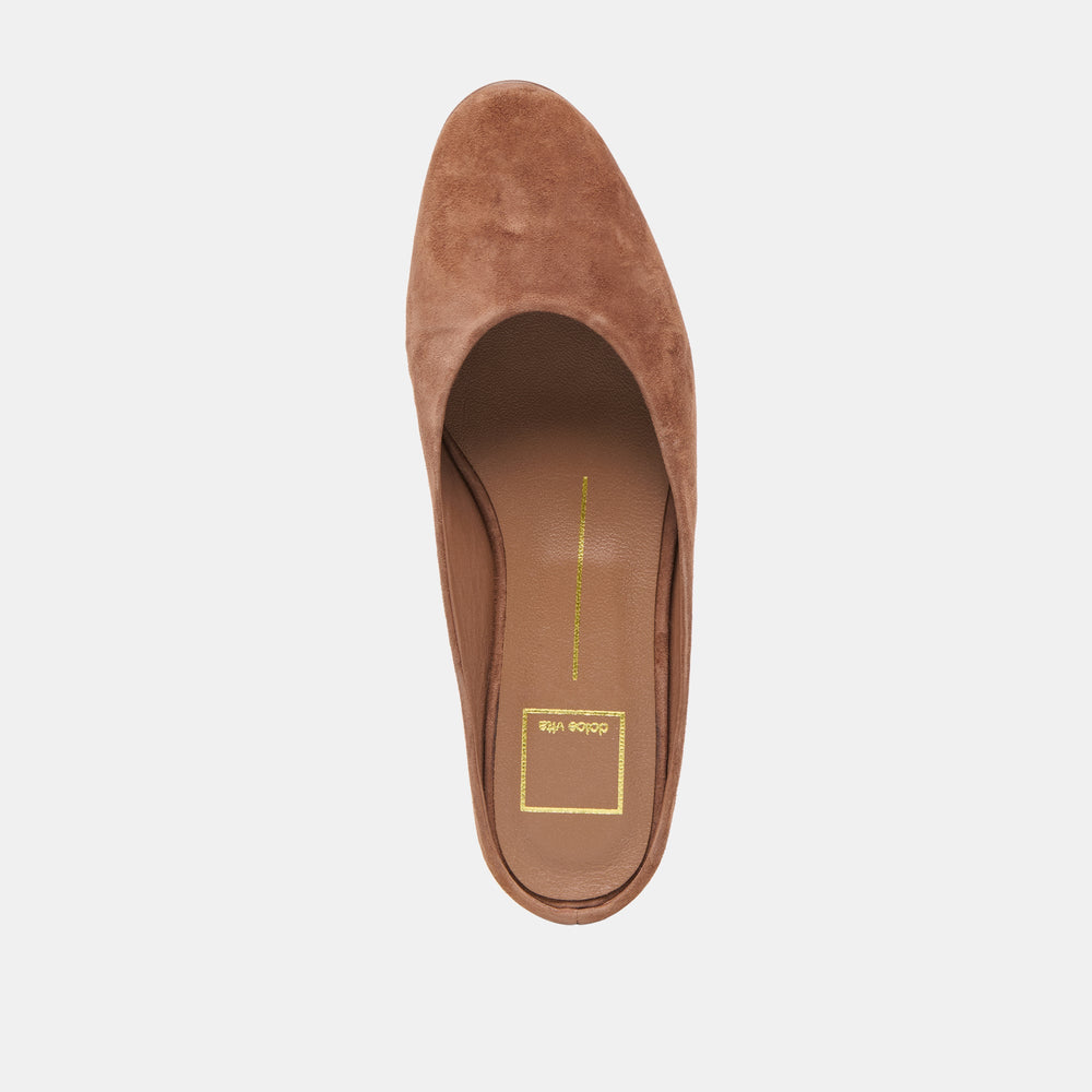 Eila Dk Brown Suede Flats | Women Dolce Vita