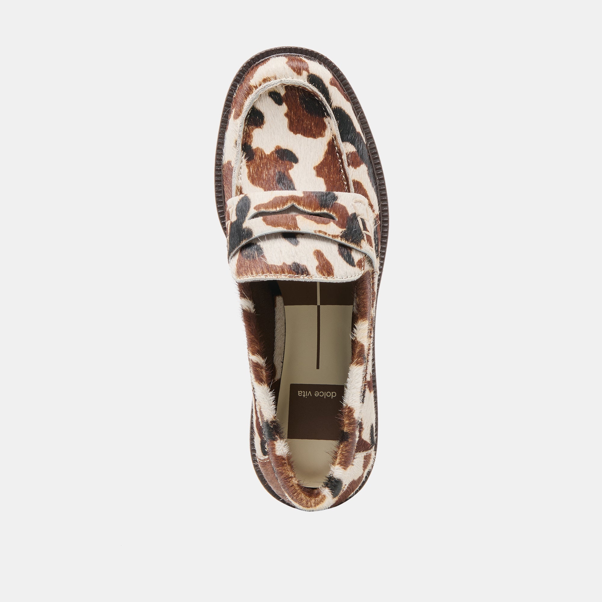 Tiggy Cocoa Taurus Calf Hair Loafers | Women Dolce Vita
