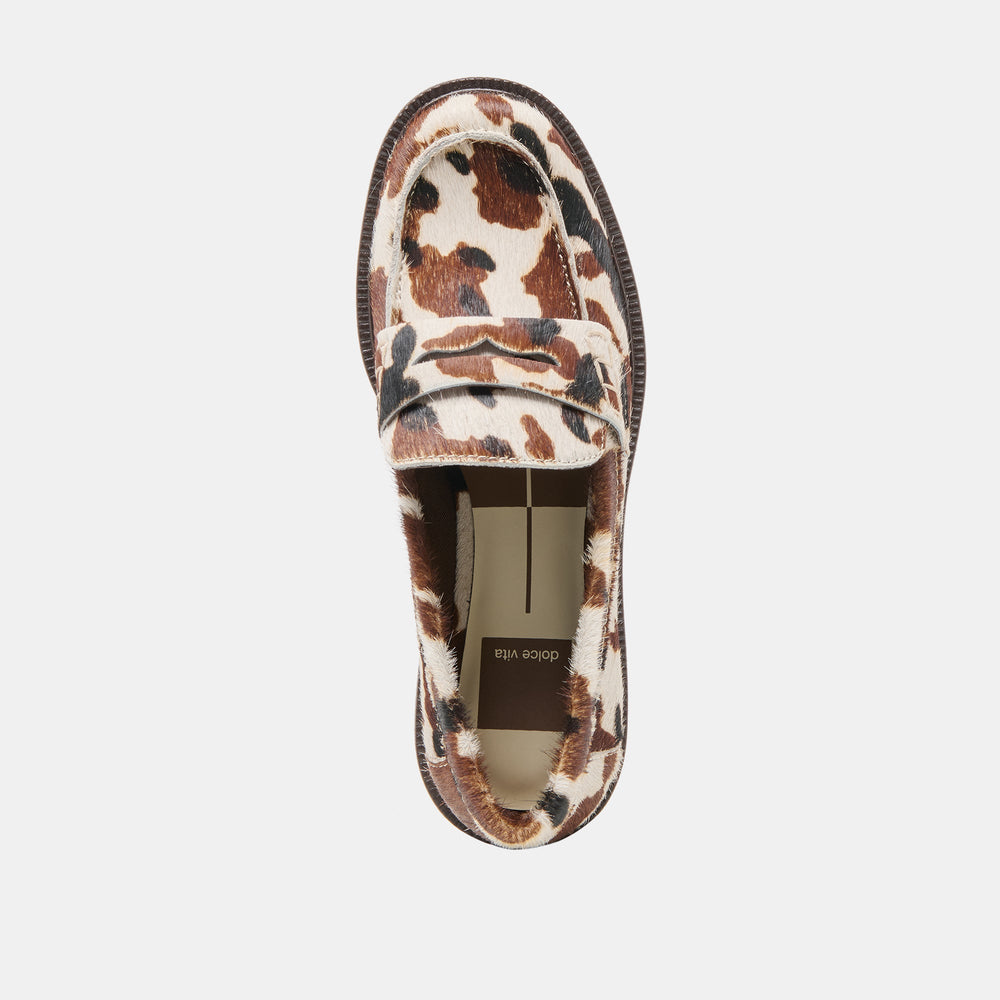 Tiggy Cocoa Taurus Calf Hair Loafers | Women Dolce Vita