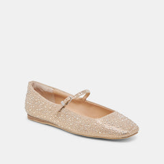 REYES CRYSTAL BALLET FLATS LIGHT GOLD CRYSTAL | Dolce Vita Women
