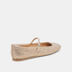 REYES CRYSTAL BALLET FLATS LIGHT GOLD CRYSTAL | Dolce Vita Women