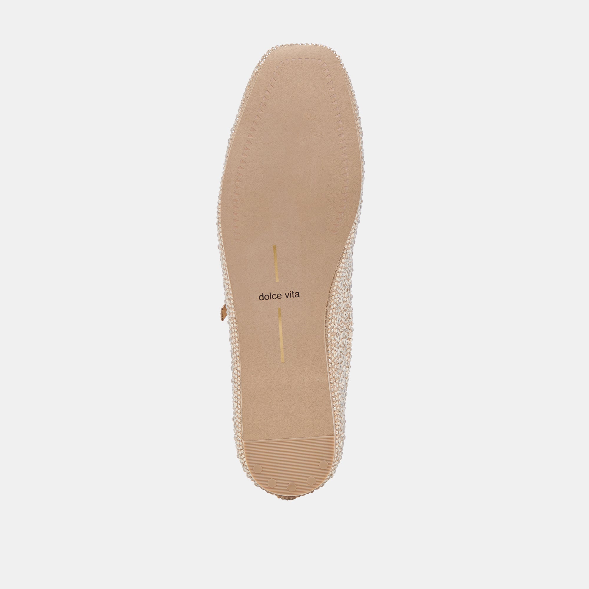 REYES CRYSTAL BALLET FLATS LIGHT GOLD CRYSTAL | Dolce Vita Women