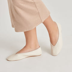 Braidy Ivory Leather Ballet Flats | Women Dolce Vita
