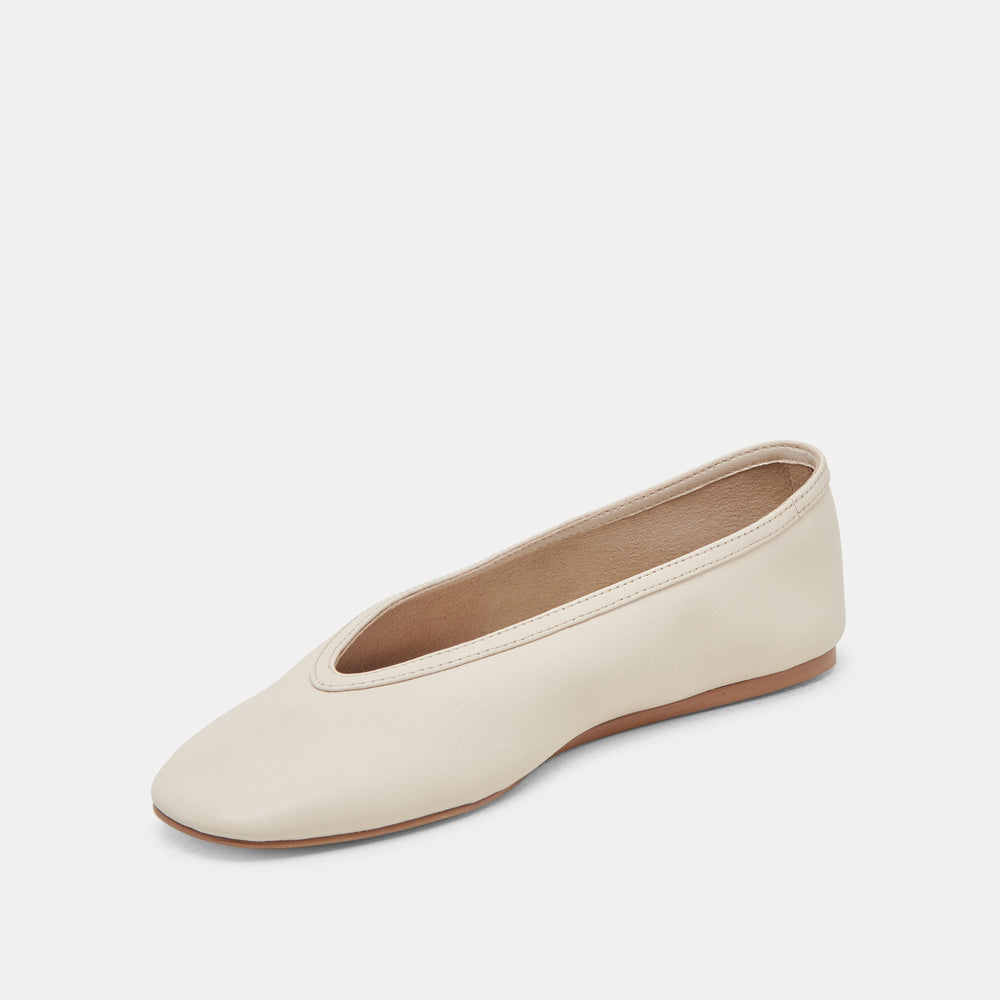 Braidy Ivory Leather Ballet Flats | Women Dolce Vita