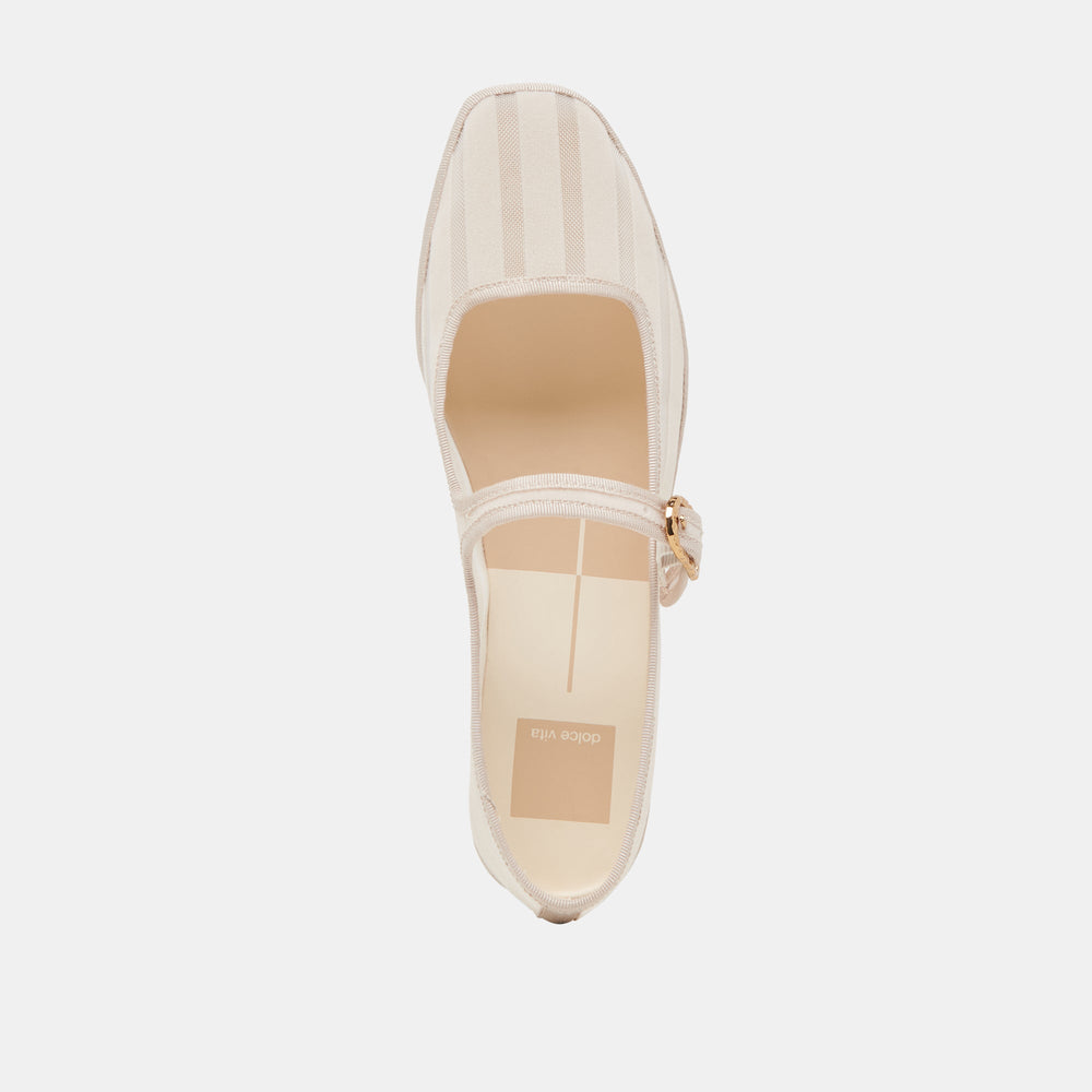 TAMEKA BALLET FLATS BONE STRIPE MESH | Women Dolce Vita