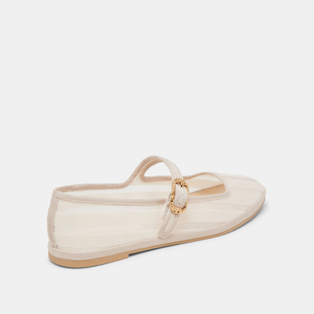 TAMEKA BALLET FLATS BONE STRIPE MESH | Women Dolce Vita