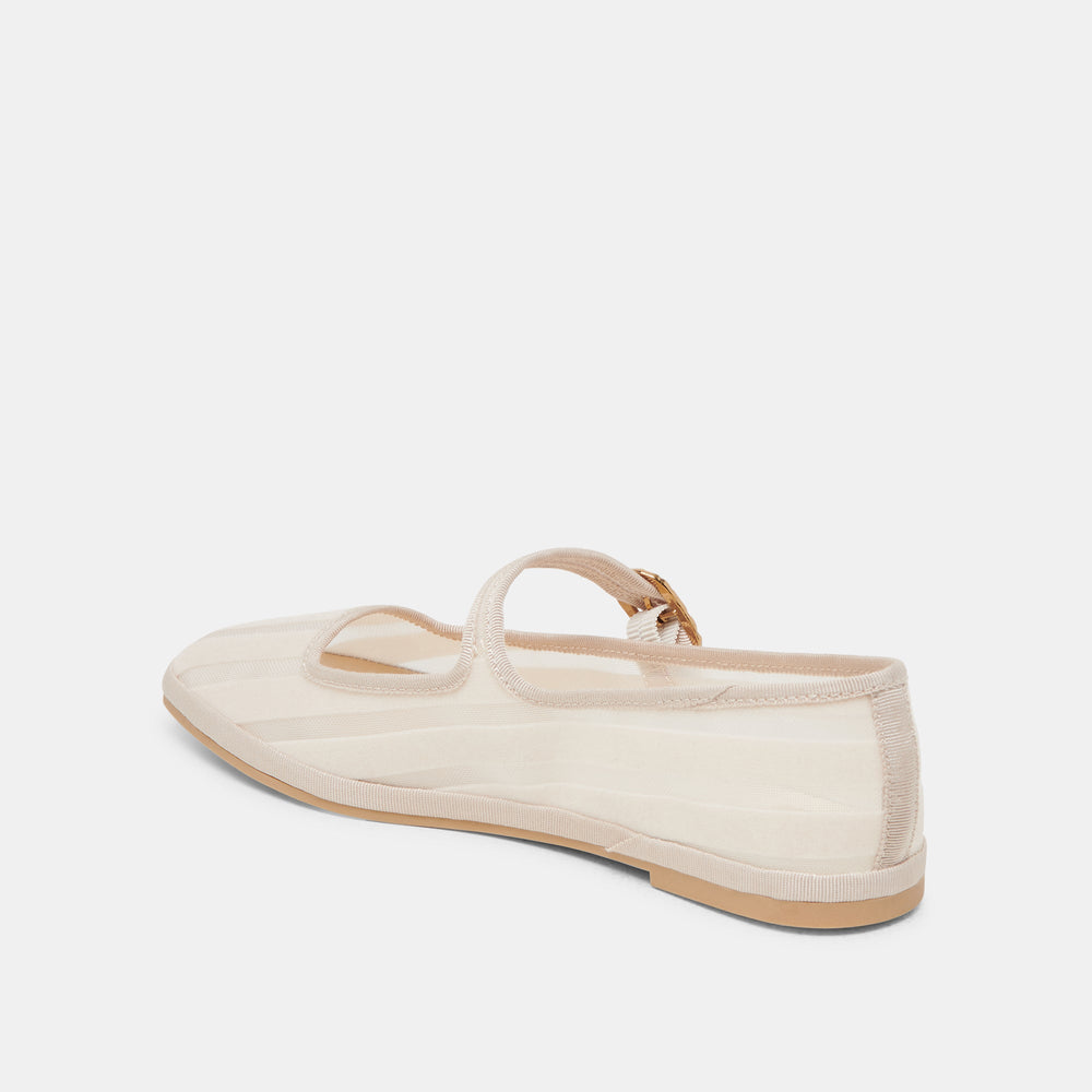 TAMEKA BALLET FLATS BONE STRIPE MESH | Women Dolce Vita