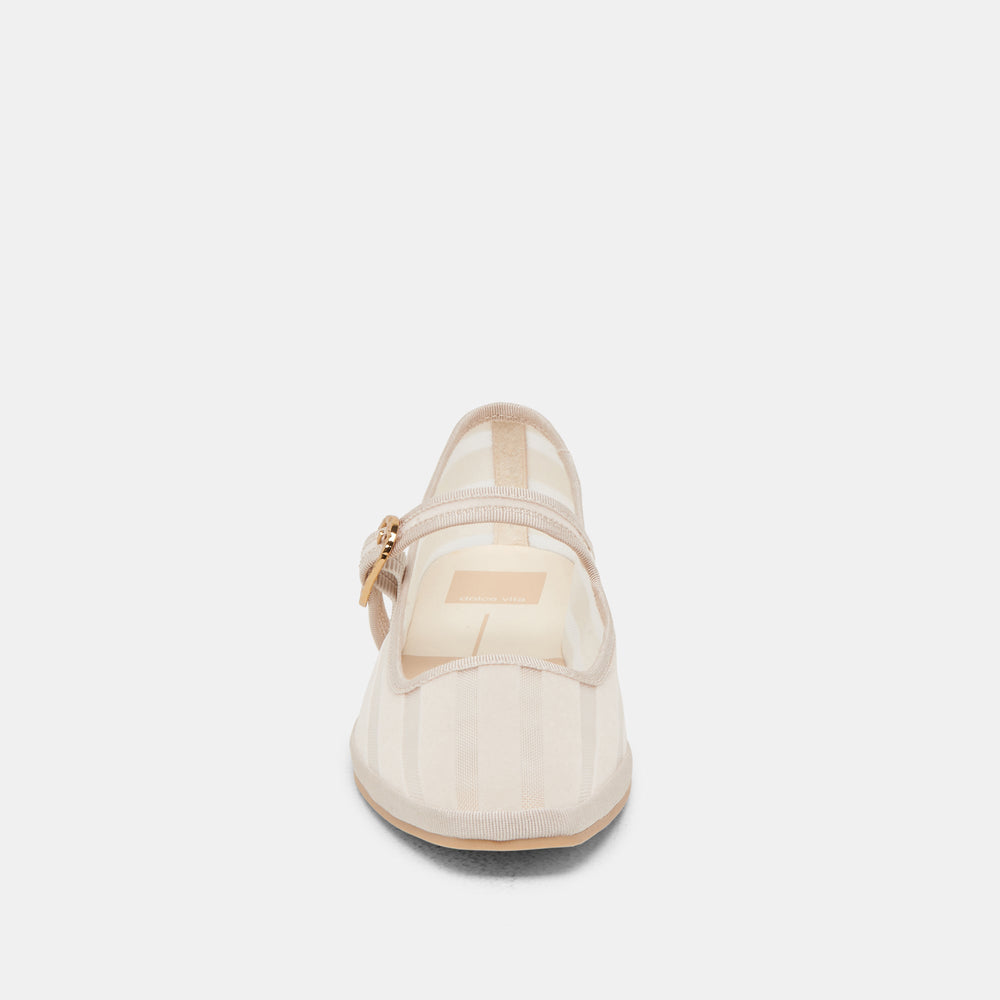 TAMEKA BALLET FLATS BONE STRIPE MESH | Women Dolce Vita