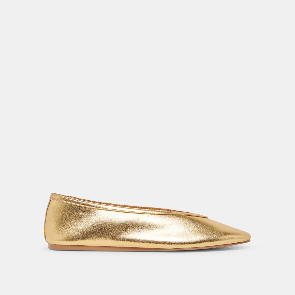 Braidy Gold Metallic Leather Ballet Flats | Dolce Vita Women