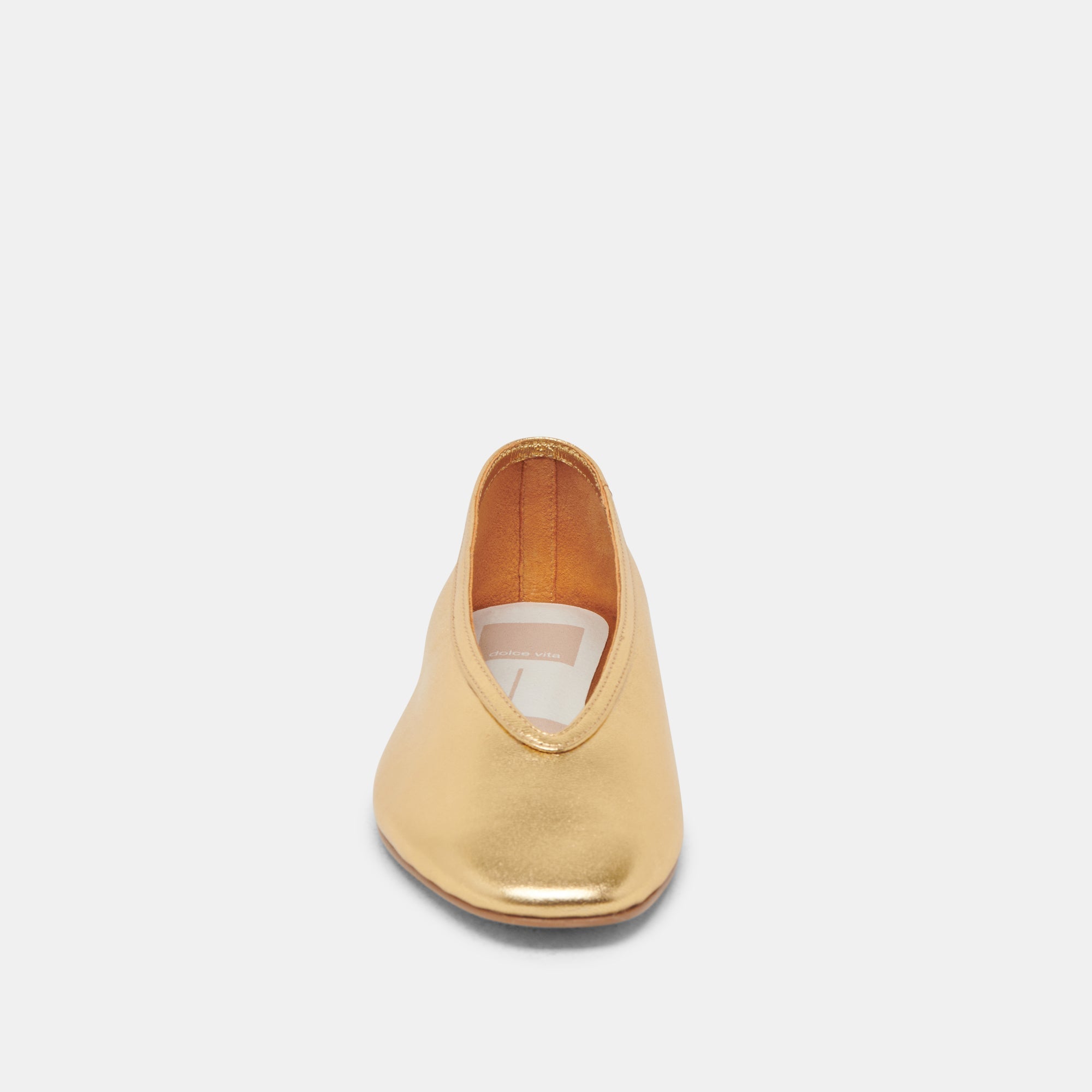Braidy Gold Metallic Leather Ballet Flats | Dolce Vita Women