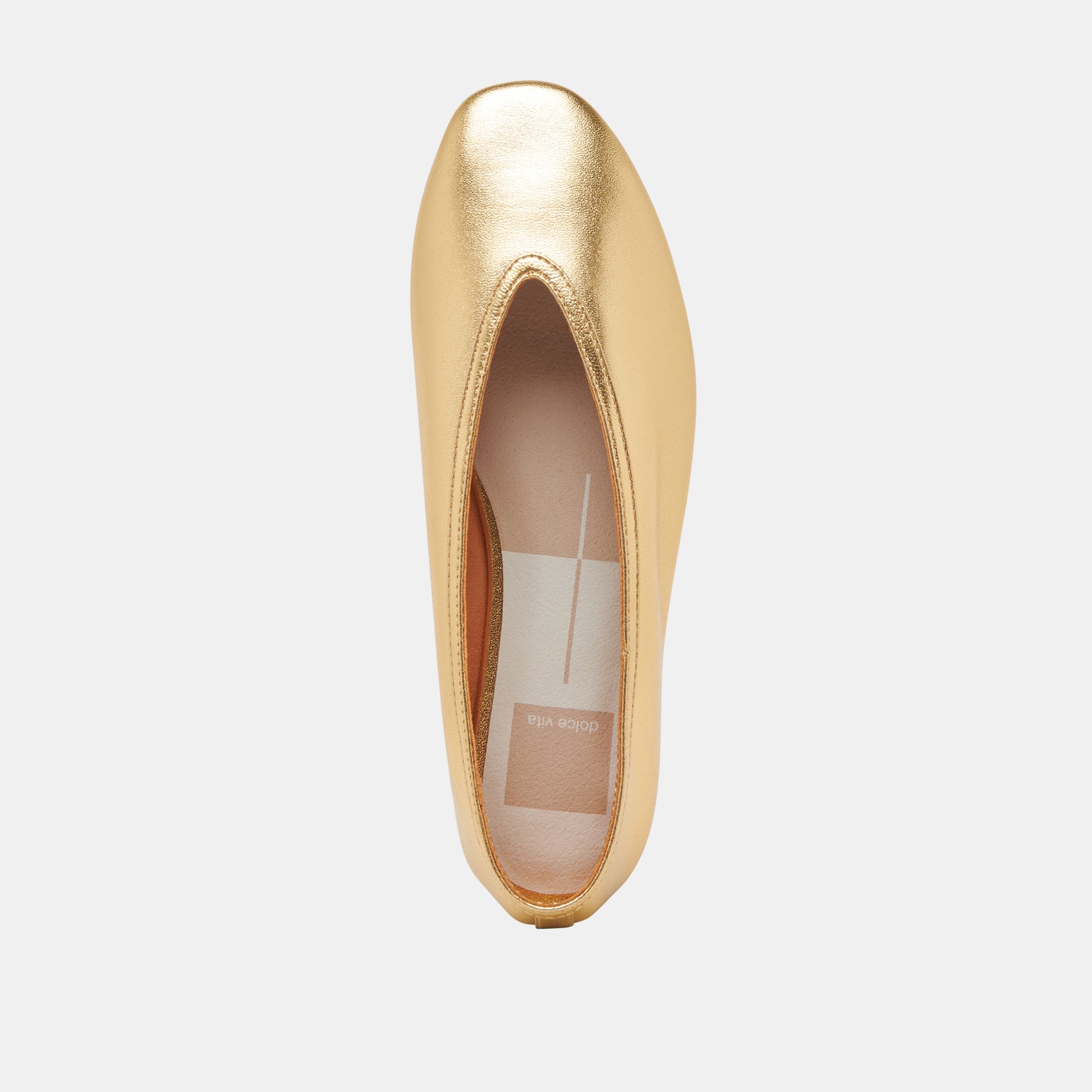 Braidy Gold Metallic Leather Ballet Flats | Dolce Vita Women