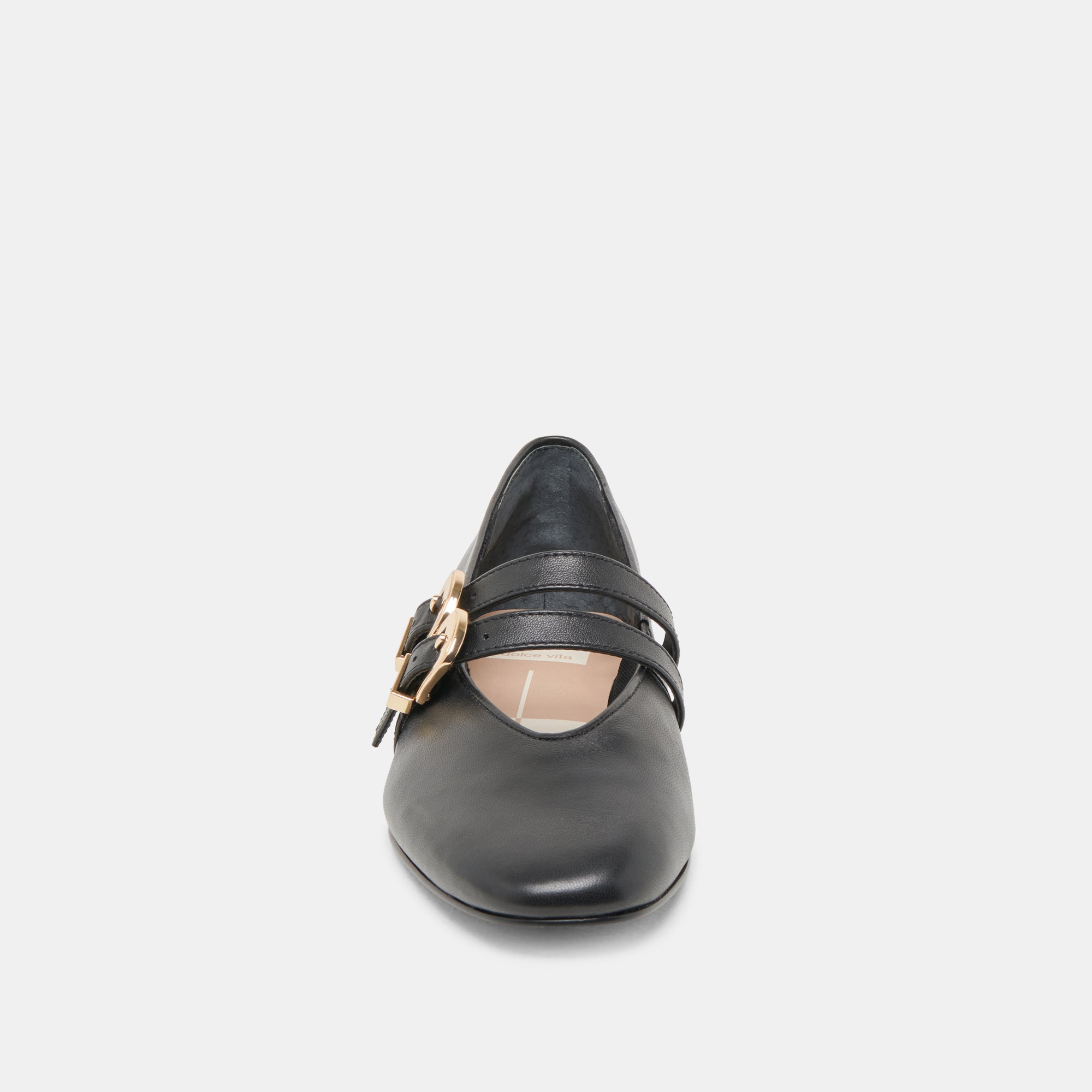BAYLEE WIDE BALLET FLATS BLACK LEATHER | Women Dolce Vita