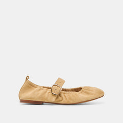 Caely Honey Suede Ballet Flats | Women Dolce Vita