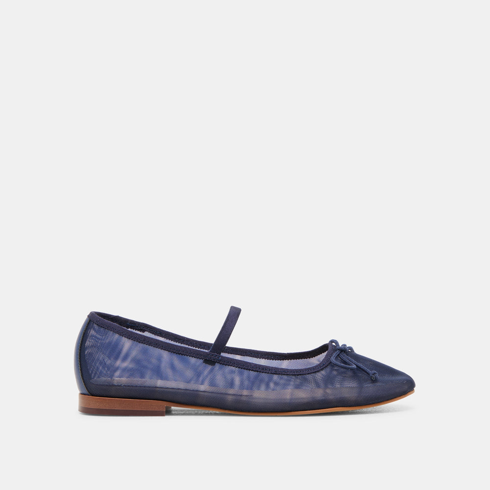 CADEL BALLET FLATS NAVY MESH | Women Dolce Vita