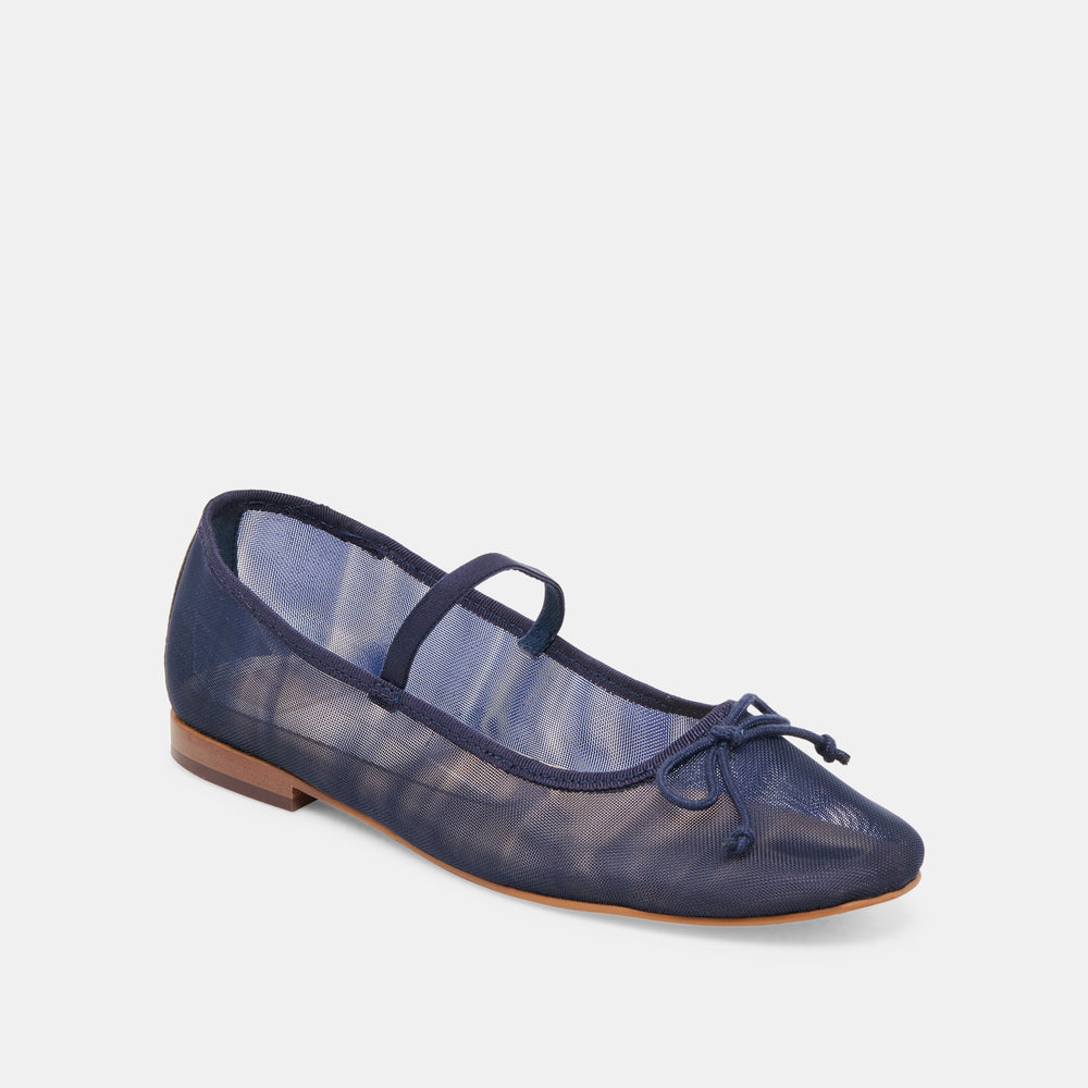 CADEL BALLET FLATS NAVY MESH | Women Dolce Vita