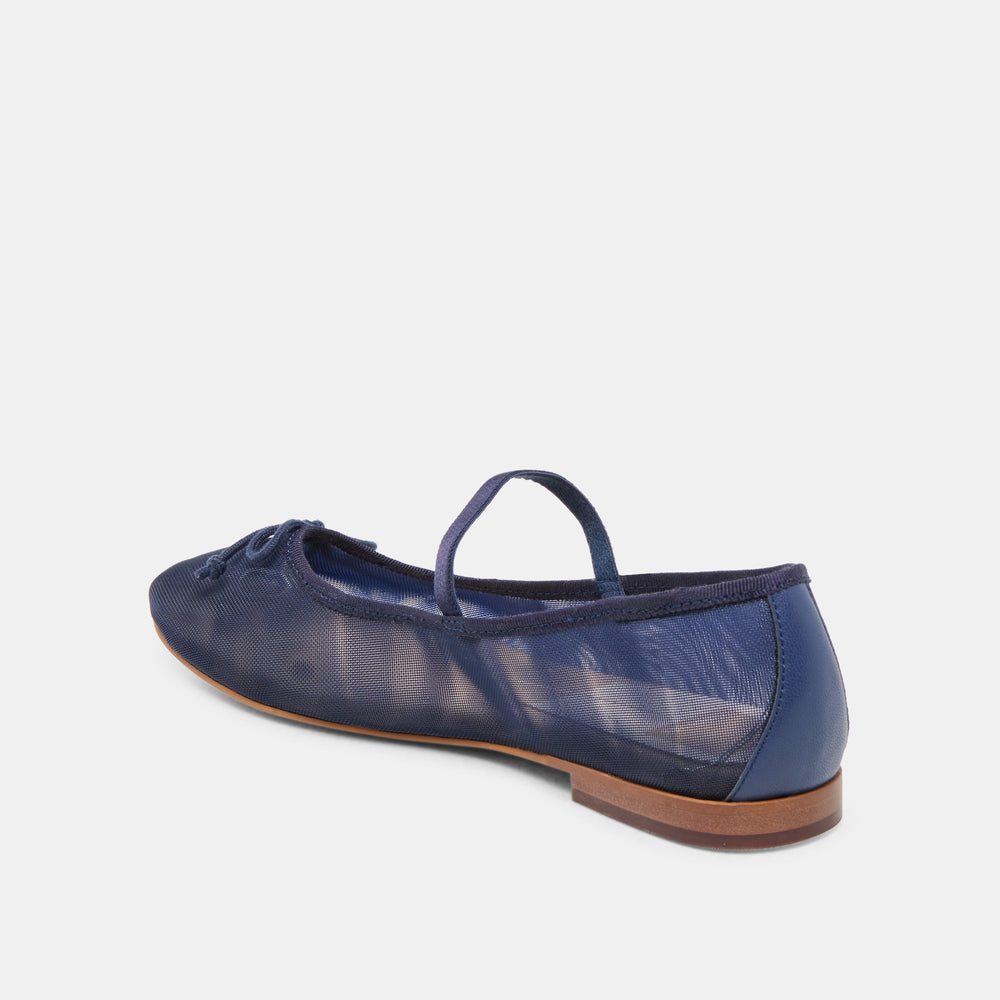 CADEL BALLET FLATS NAVY MESH | Women Dolce Vita