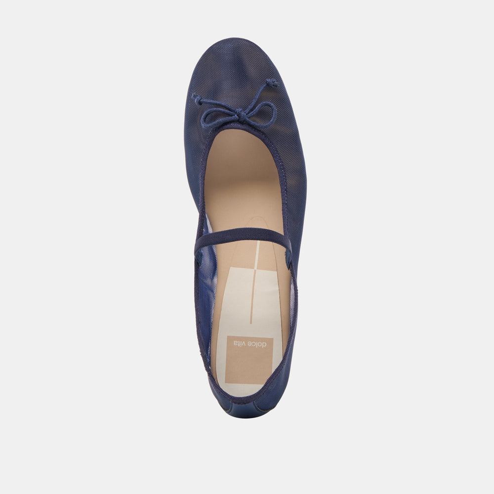 CADEL BALLET FLATS NAVY MESH | Women Dolce Vita