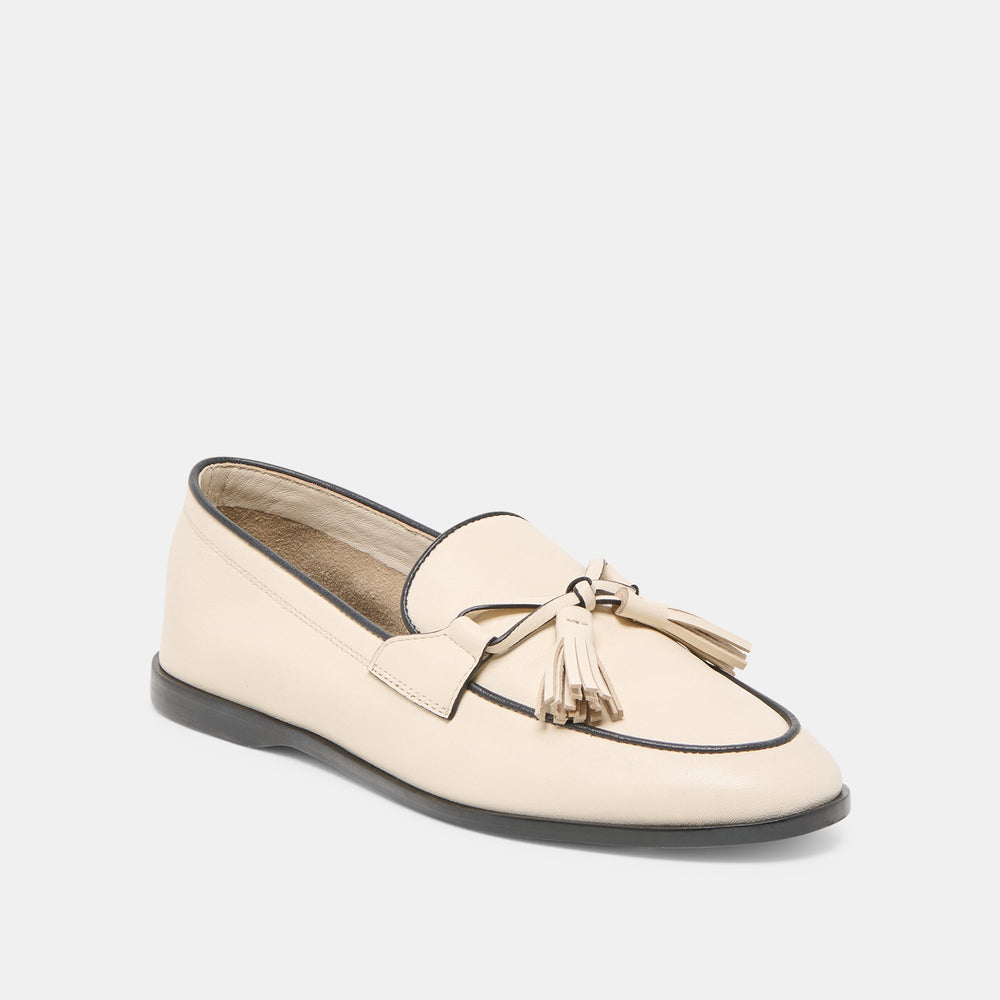 Loklan Ivory Leather Loafers | Women Dolce Vita