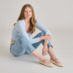 RADYA BALLET FLATS CREME LEATHER | Dolce Vita Women