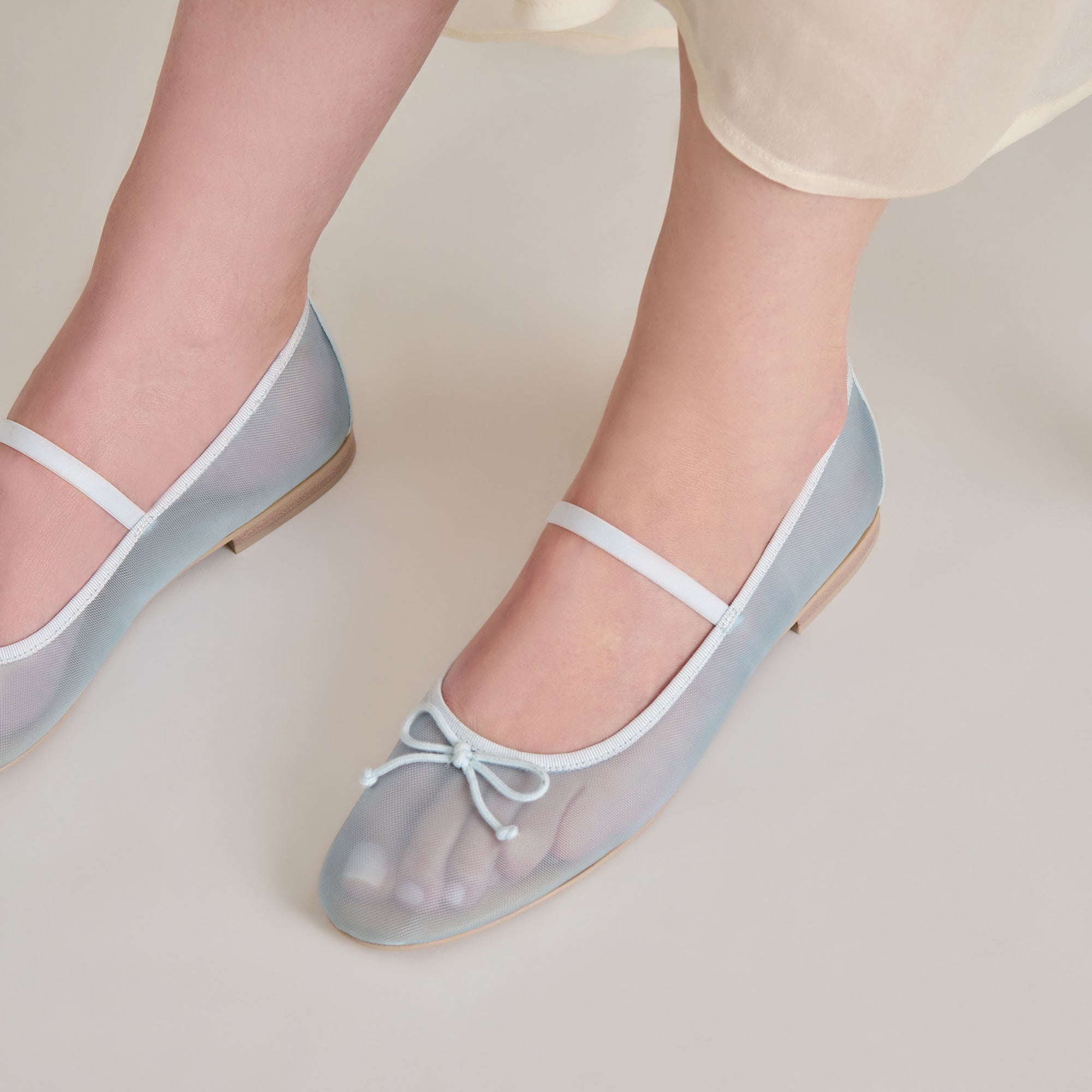 CADEL BALLET FLATS ICE BLUE MESH | Women Dolce Vita