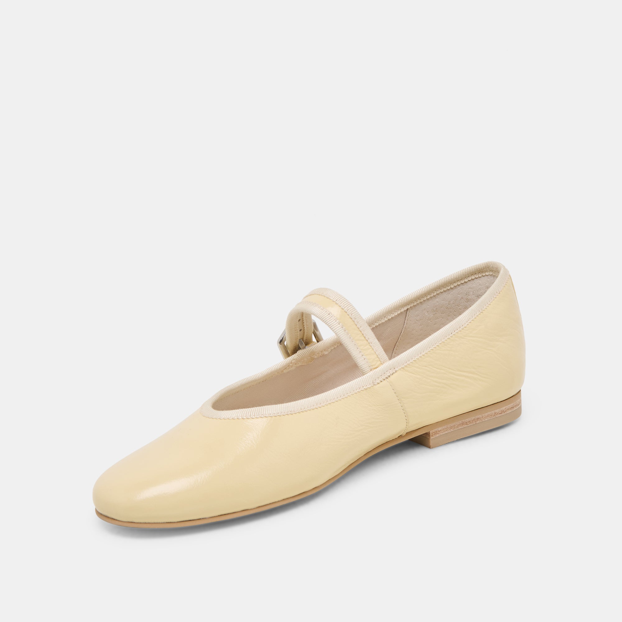Roslyn Light Yellow Leather Ballet Flats | Dolce Vita Women