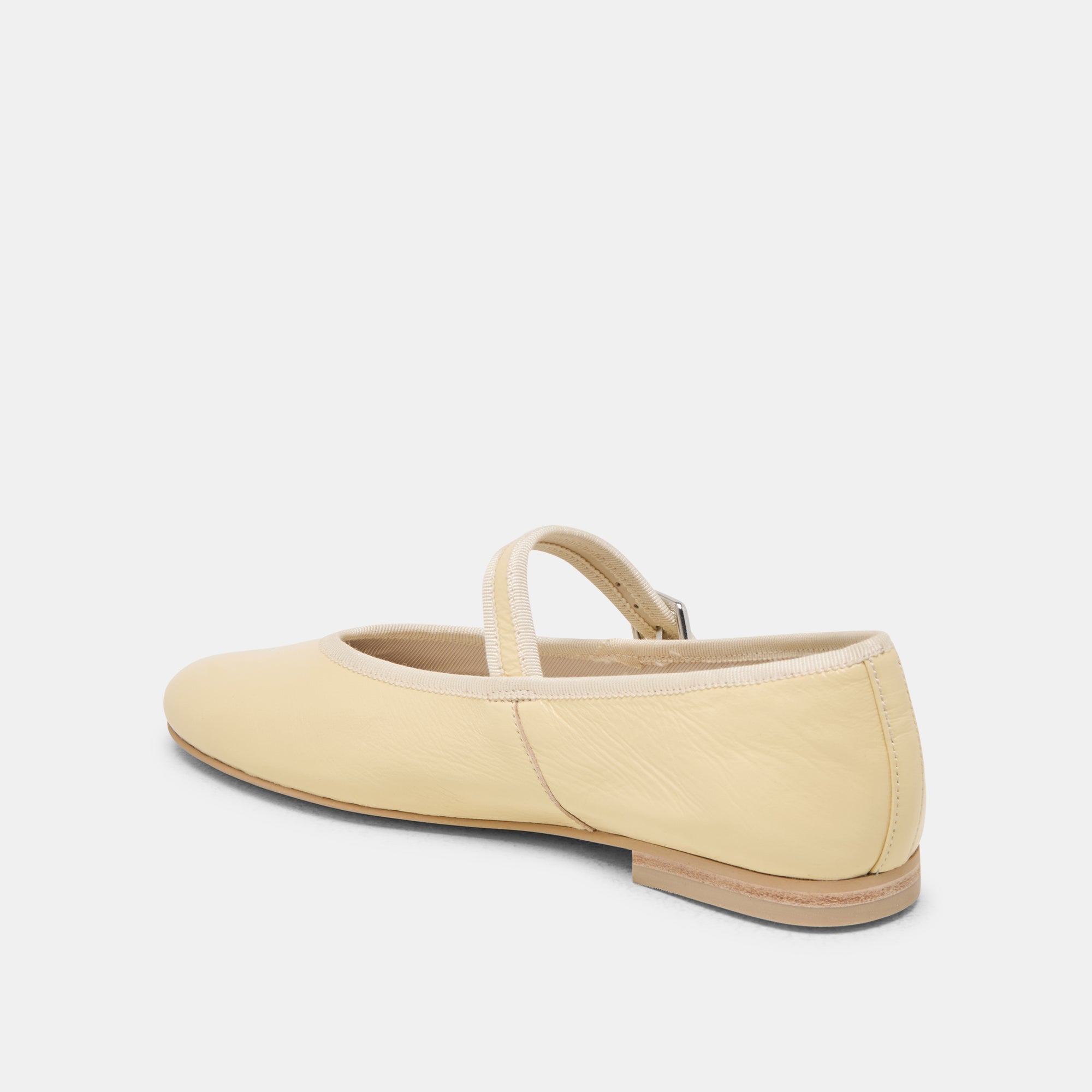 Roslyn Light Yellow Leather Ballet Flats | Dolce Vita Women