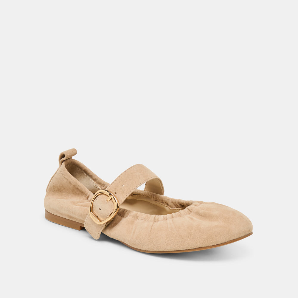 Caely Camel Suede Ballet Flats | Dolce Vita Women