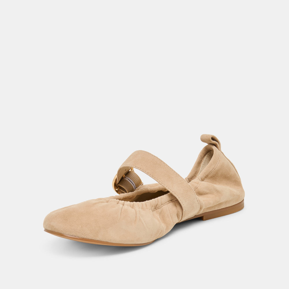 Caely Camel Suede Ballet Flats | Dolce Vita Women