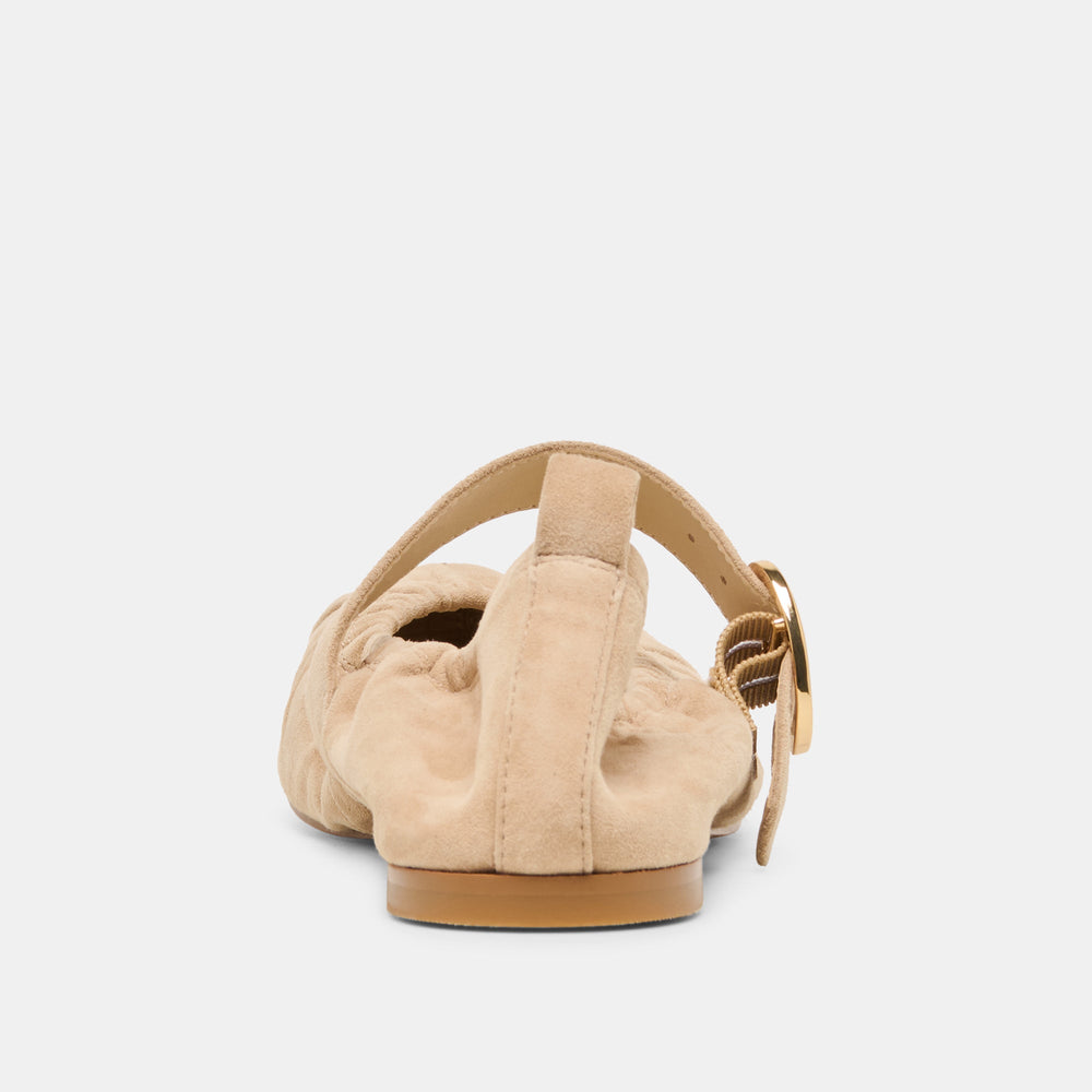 Caely Camel Suede Ballet Flats | Dolce Vita Women