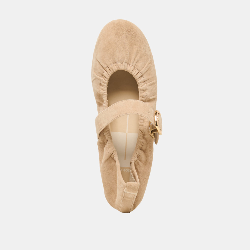 Caely Camel Suede Ballet Flats | Dolce Vita Women
