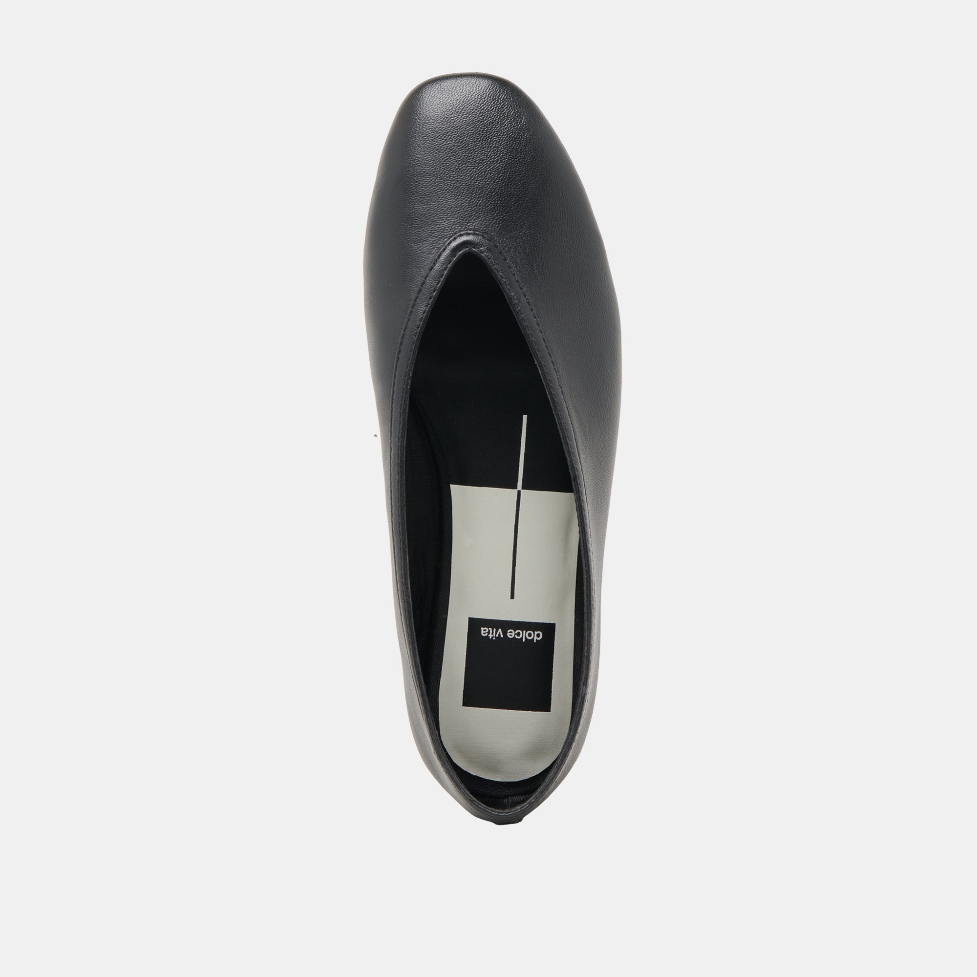 Braidy Black Leather Ballet Flats | Women Dolce Vita