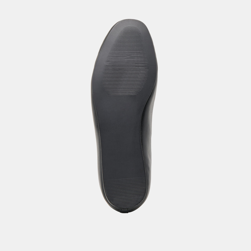 Braidy Black Leather Ballet Flats | Women Dolce Vita