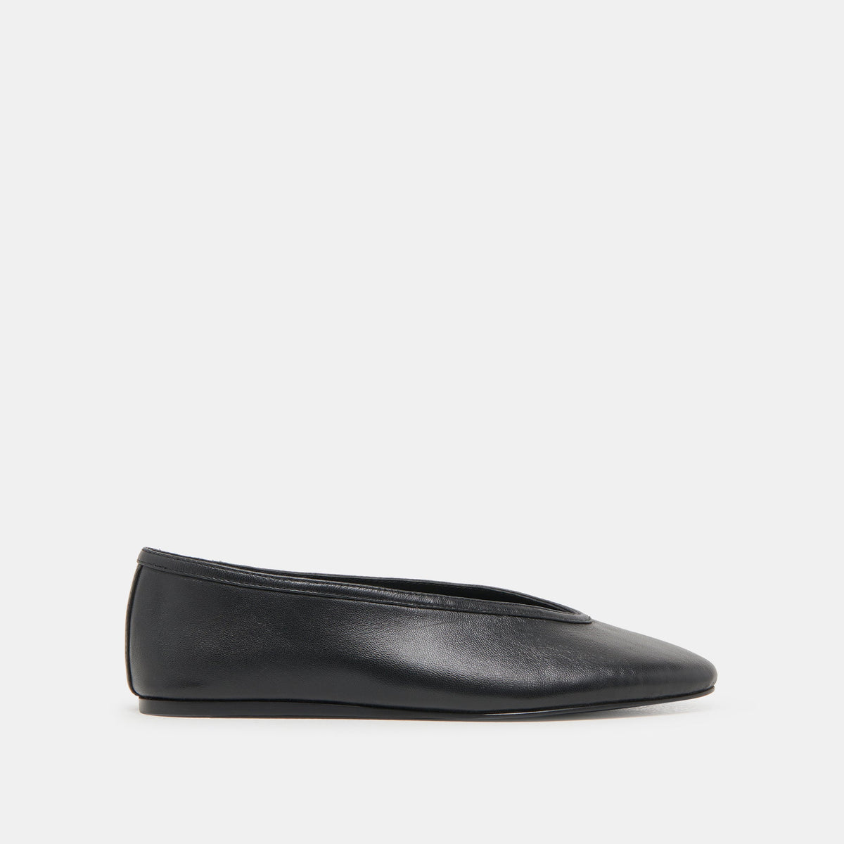 Braidy Black Leather Ballet Flats | Women Dolce Vita