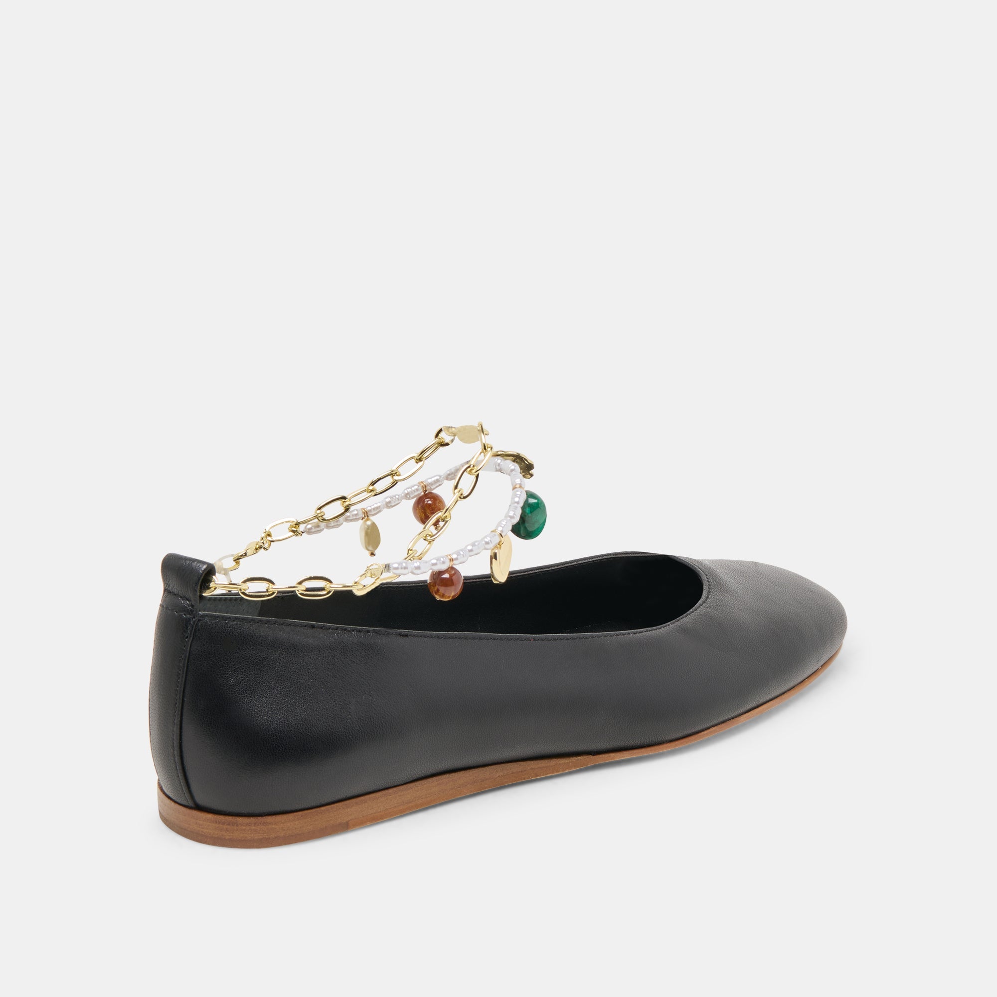Baiden Black Leather Ballet Flats | Dolce Vita Women