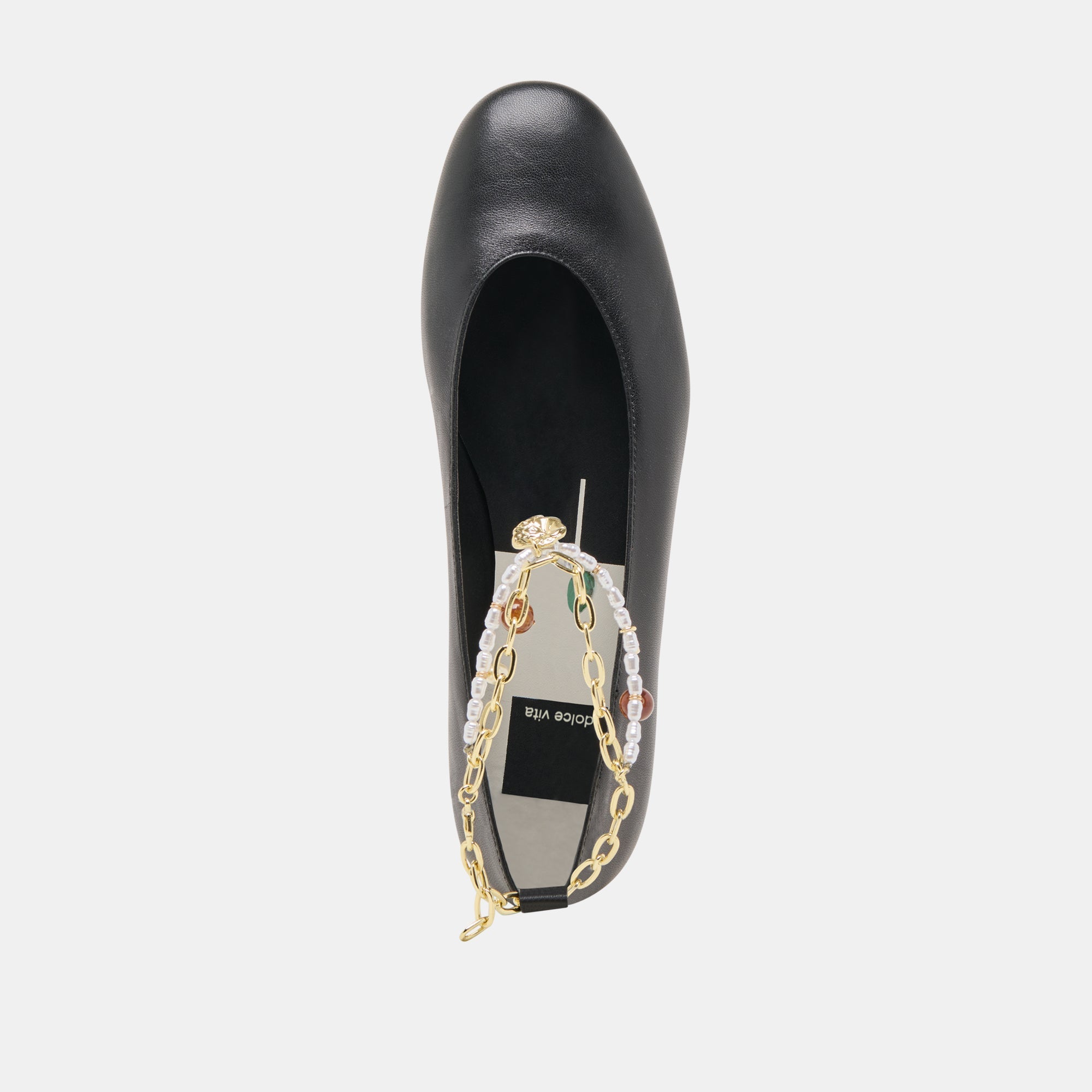Baiden Black Leather Ballet Flats | Dolce Vita Women