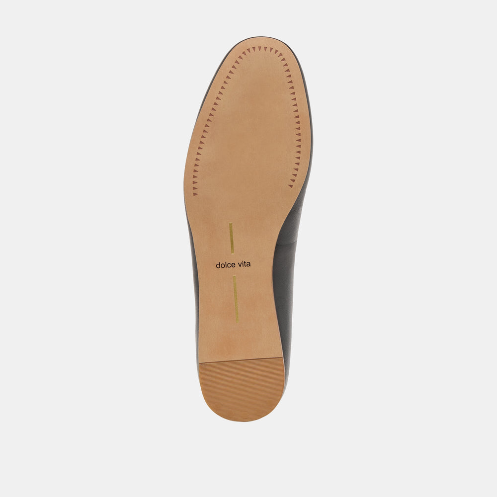 Baiden Black Leather Ballet Flats | Dolce Vita Women