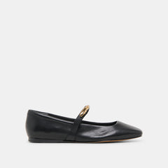RADYA BALLET FLATS BLACK LEATHER | Women Dolce Vita