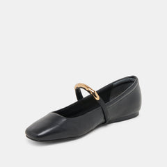RADYA BALLET FLATS BLACK LEATHER | Women Dolce Vita